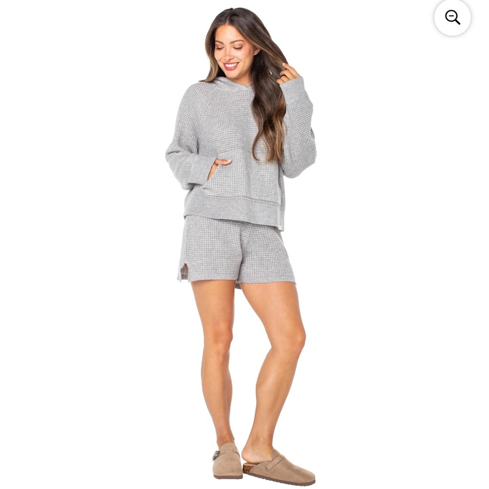 Celebrity Pink Heather Gray Knit Lounge Set